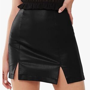 Pleather Mini Skirt